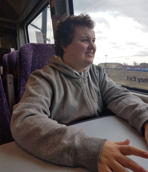 matt on train